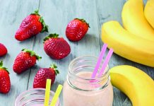 Smoothie µε φράουλες & µε µπανάνα
