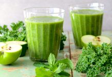 Smoothie με σπανάκι, μήλο και ακτινίδιο